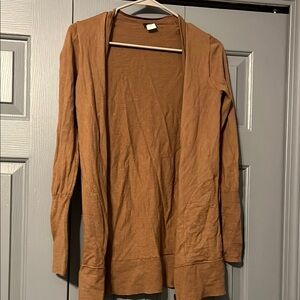 Brown Open Front Cardigan